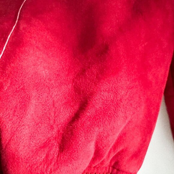 Hudson Bay Company Torino Olympic 2006 Sheepskin Lined Suede Hooded  Bomber L - Picture 8 of 12